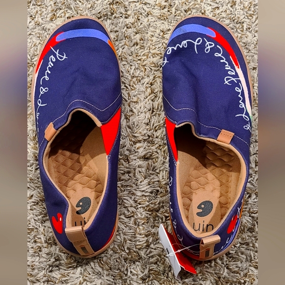 UIN | Shoes | Uin Navy And Red Slipon Shoes | Poshmark